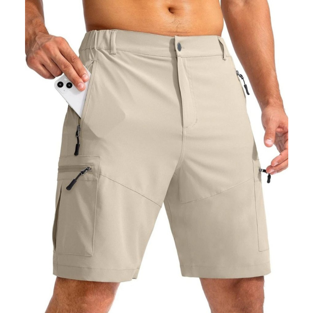 Men's Pudolla Beige Cargo Shorts Size M